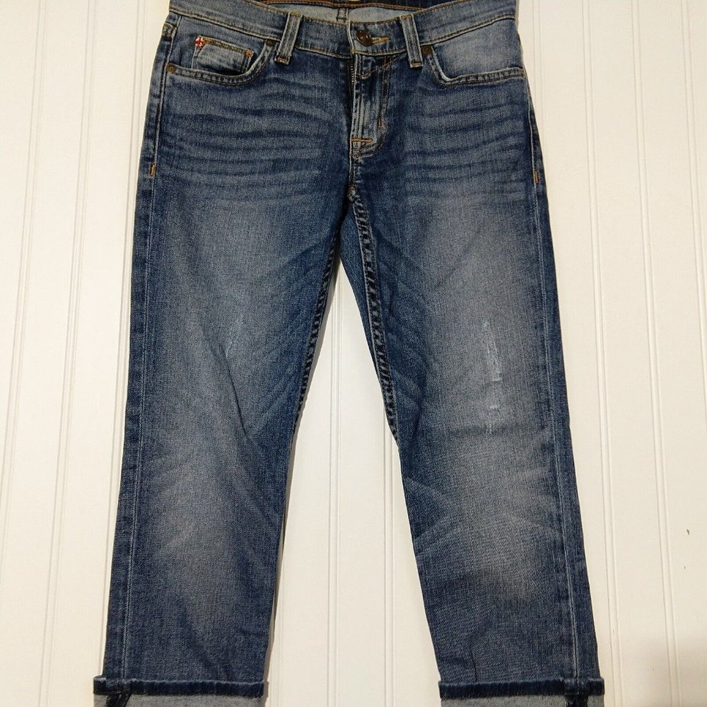 Hudson Jeans Muse Crop Skinny Jeans Size 24 5in Cuff DGWD Wash Blue Denim Womens - Picture 3 of 12